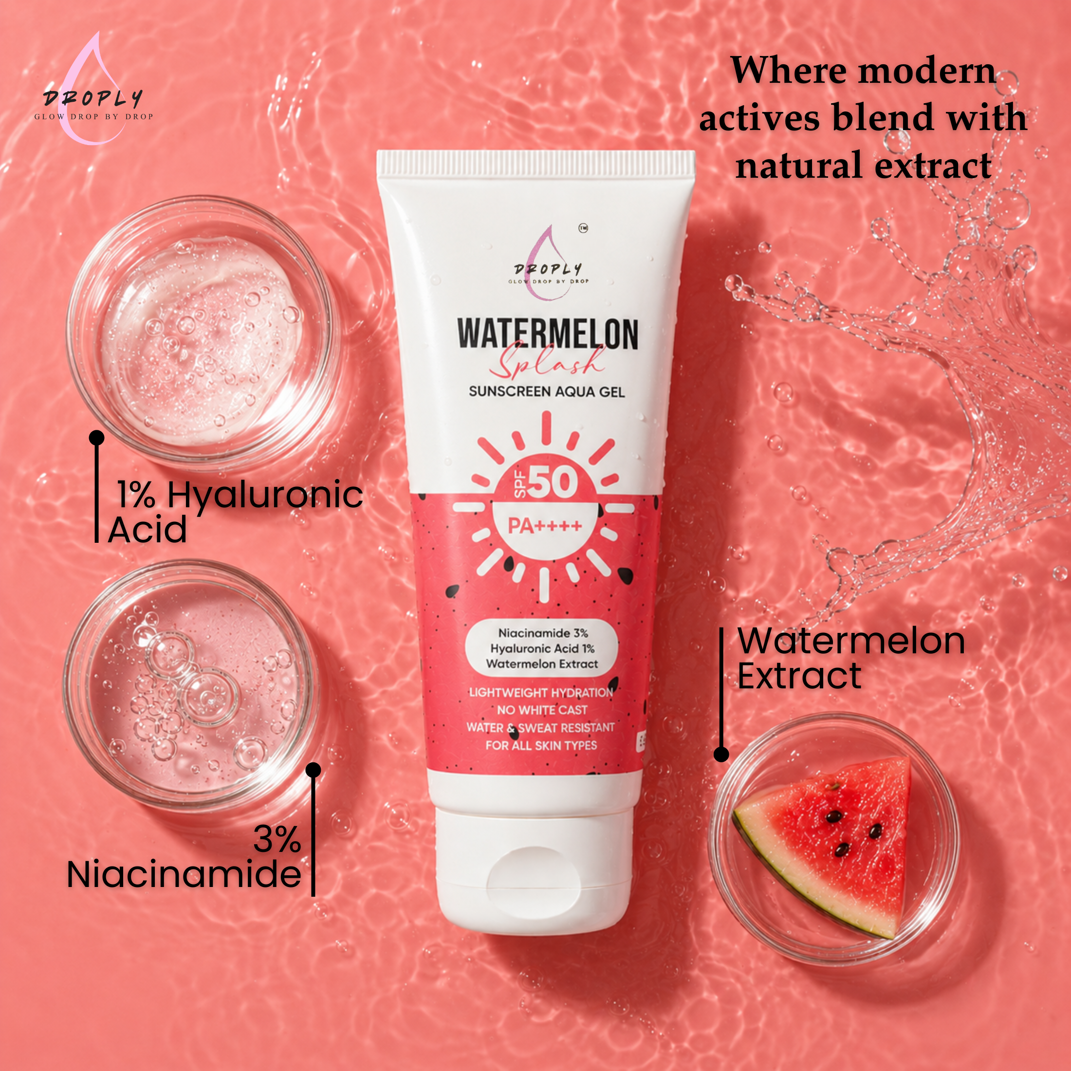 Watermelon Splash Sunscreen Aqua Gel - Image 2